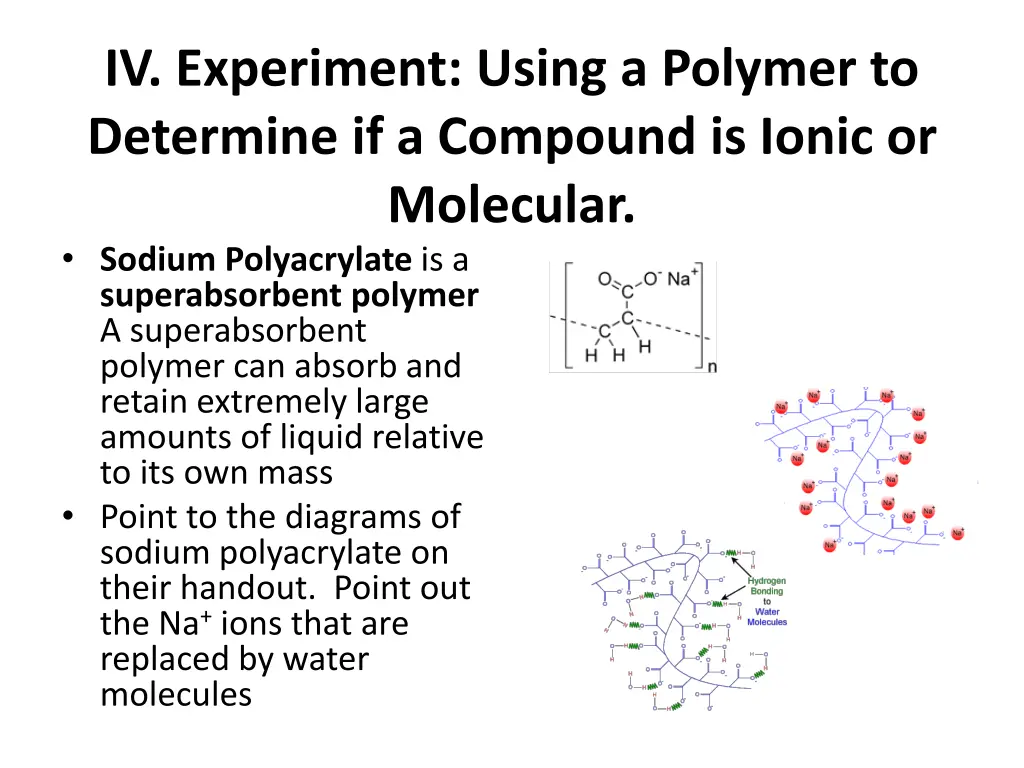 iv experiment using a polymer to determine