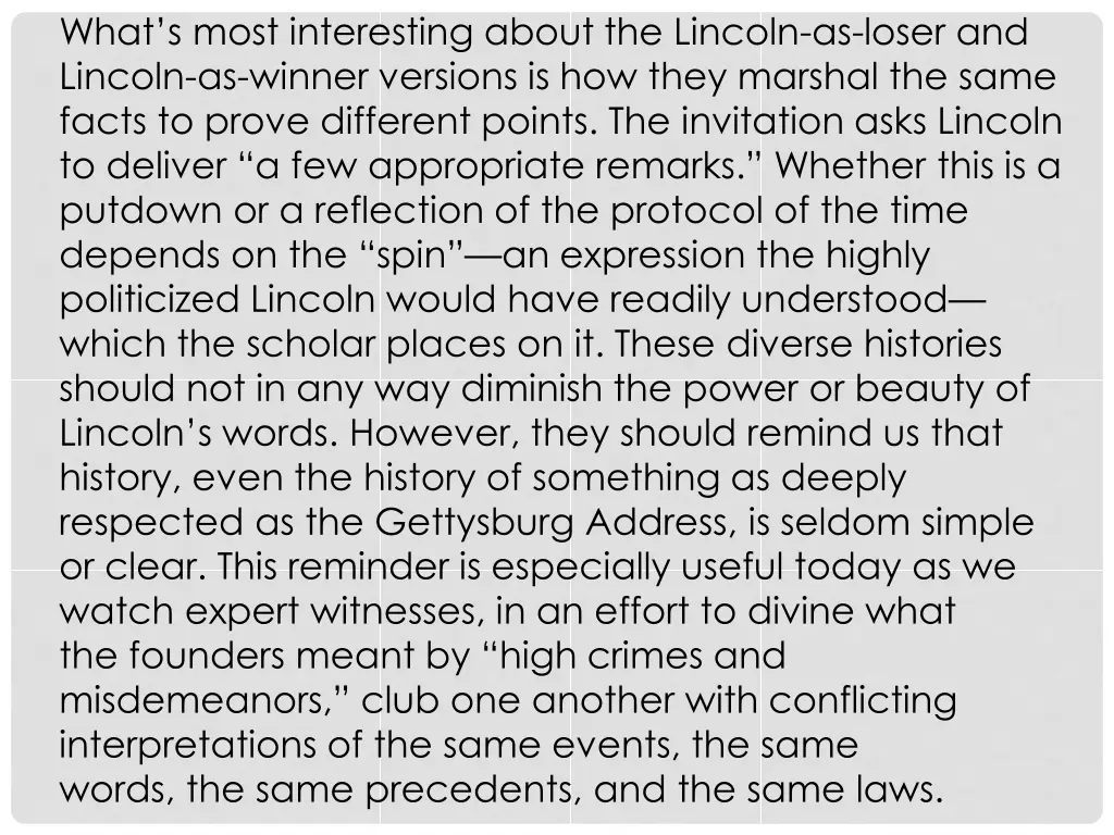 what s most interesting about the lincoln