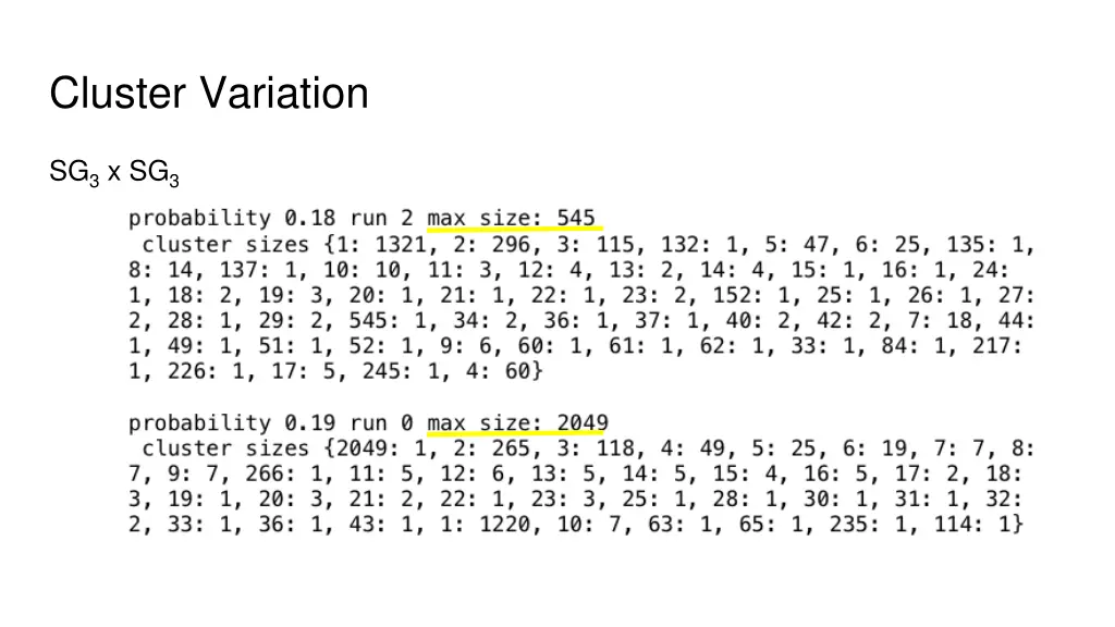 cluster variation