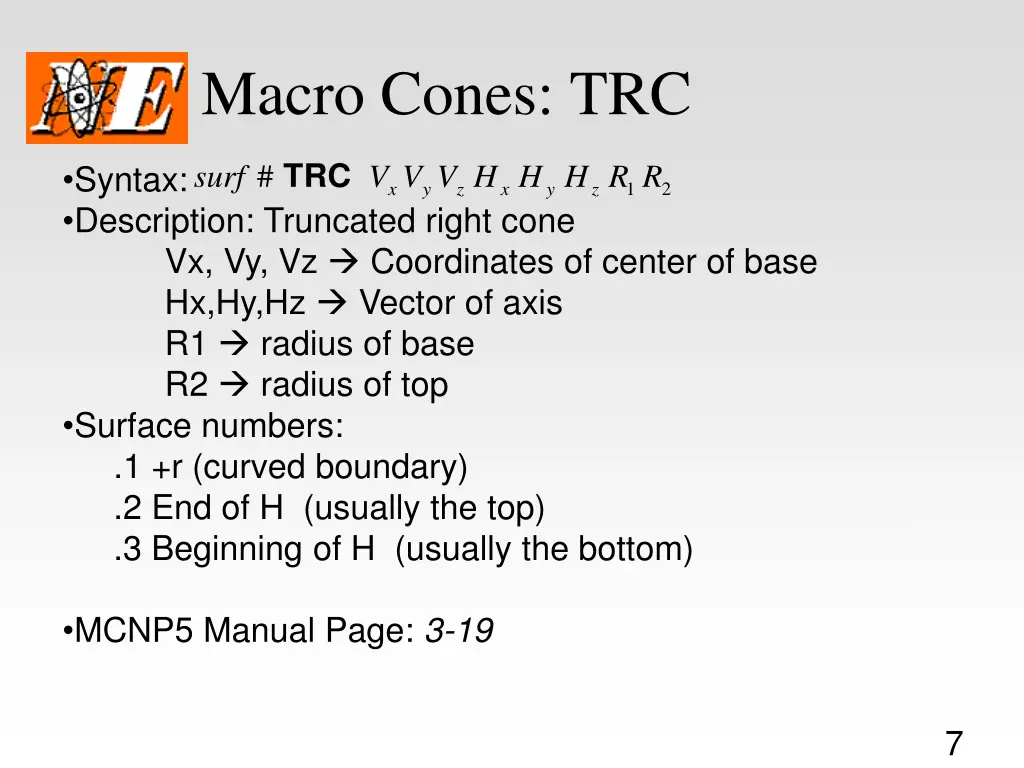 macro cones trc