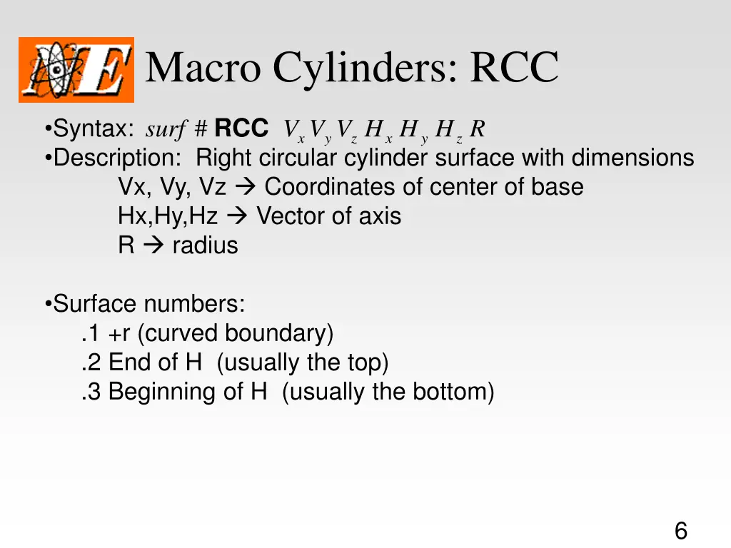 macro cylinders rcc