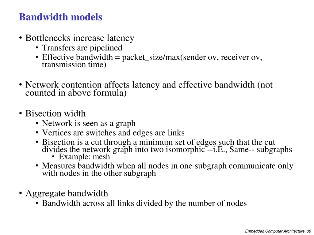 bandwidth models