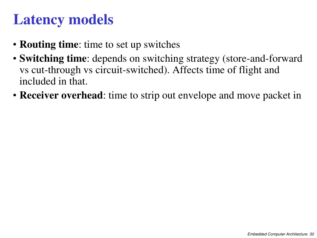 latency models 1