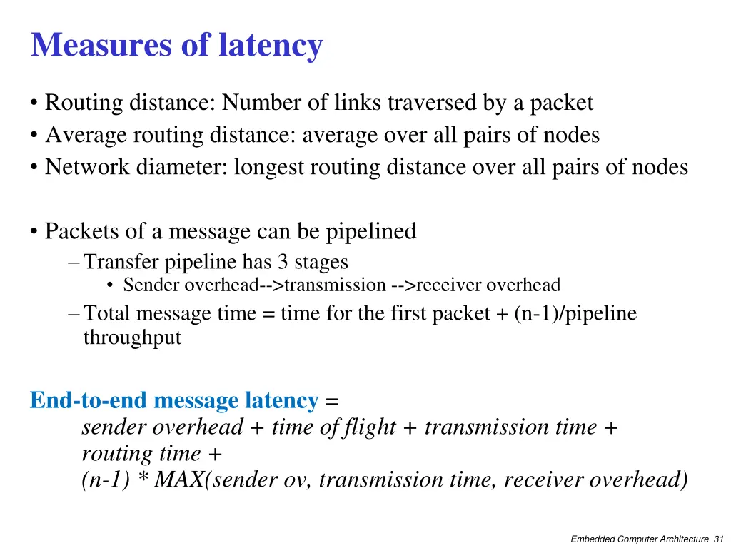 measures of latency