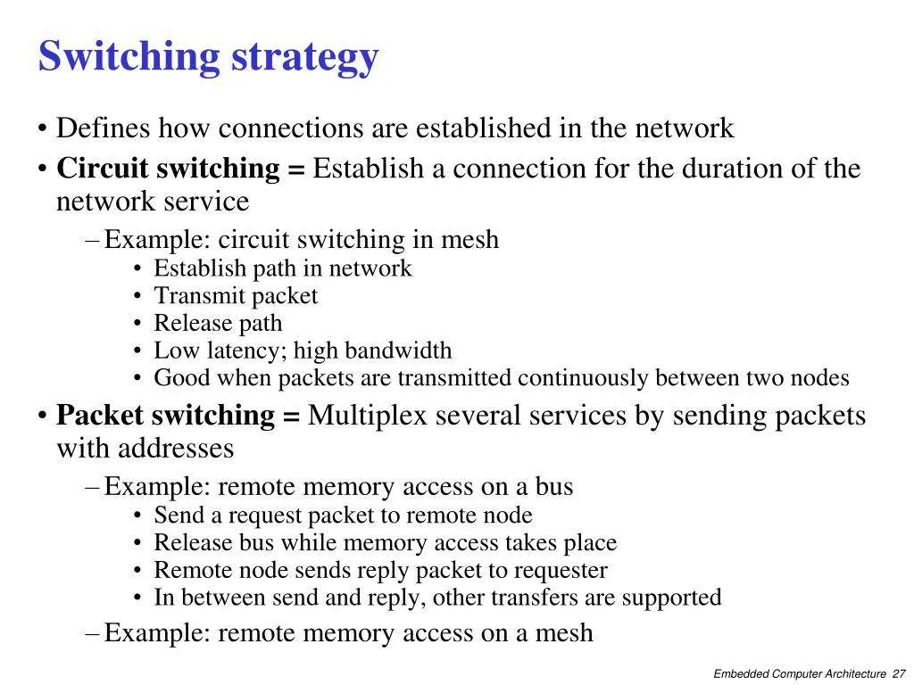 switching strategy