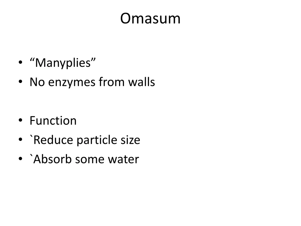 omasum