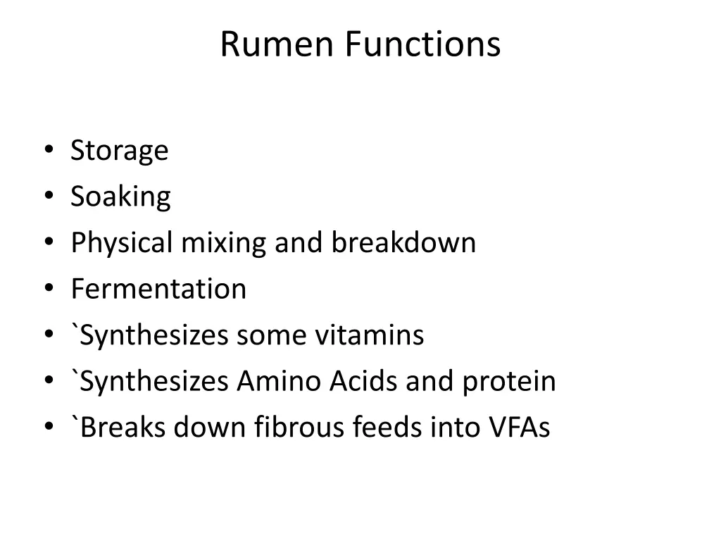 rumen functions