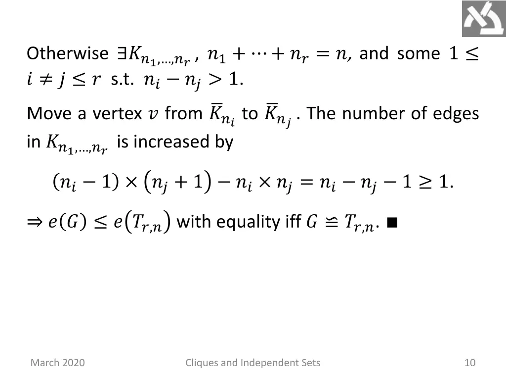 otherwise 1 1 and some 1 s t 1 move a vertex from