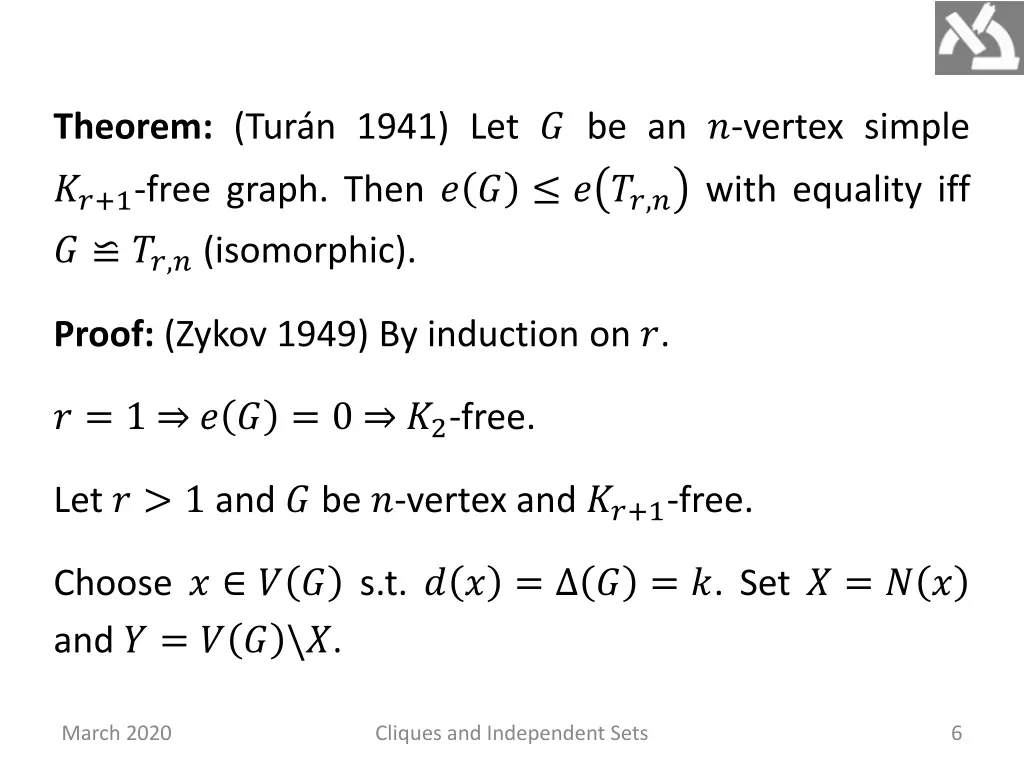 theorem tur n 1941 let be an vertex simple