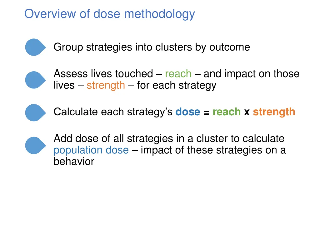 overview of dose methodology