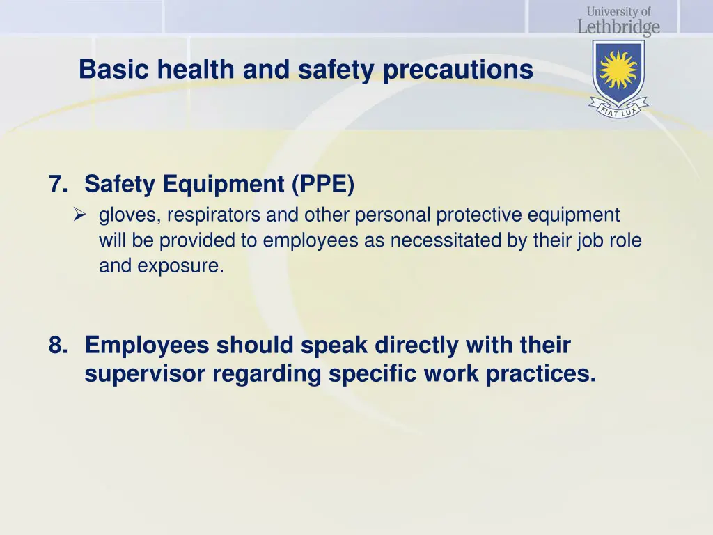 basic health and safety precautions 5