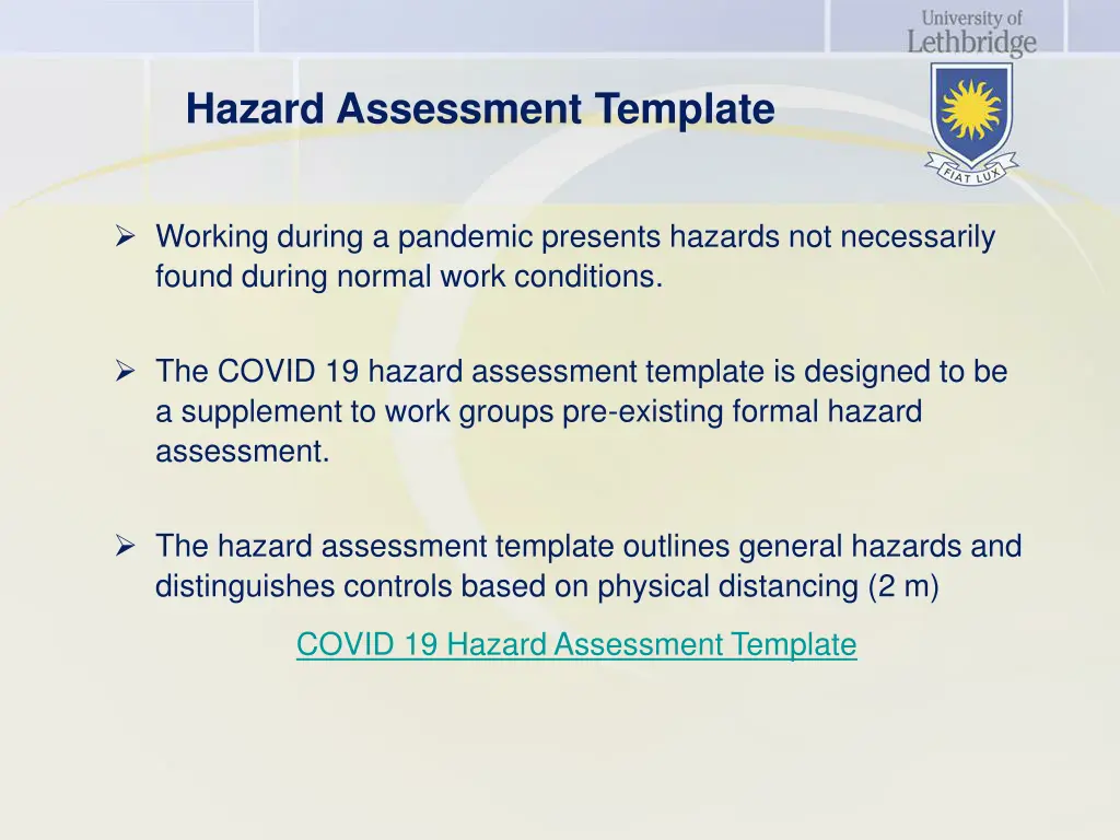 hazard assessment template