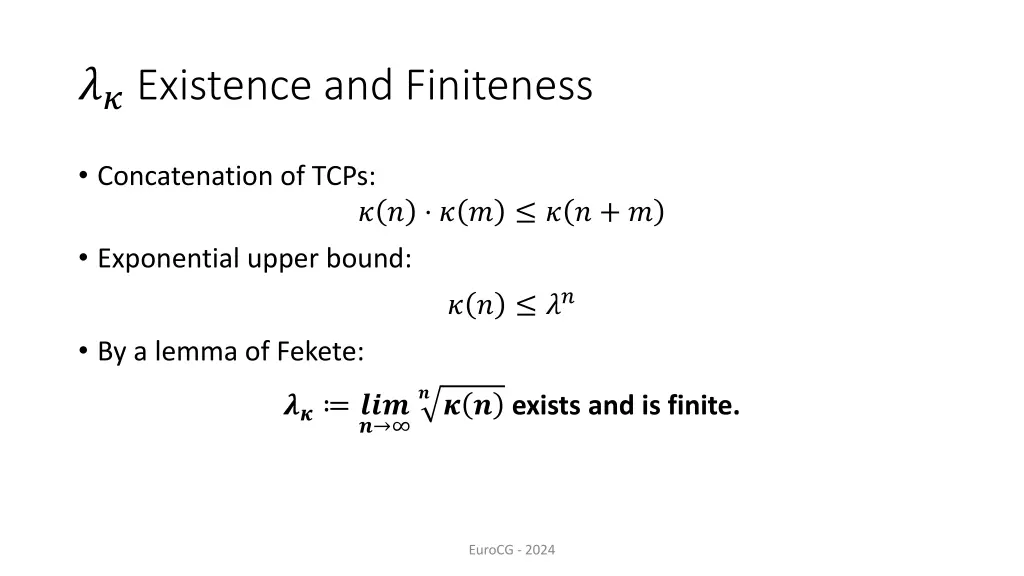 existence and finiteness