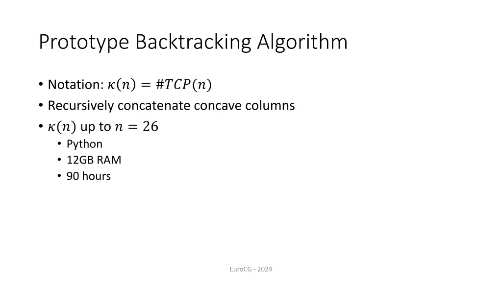 prototype backtracking algorithm