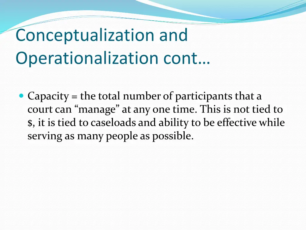 conceptualization and operationalization cont