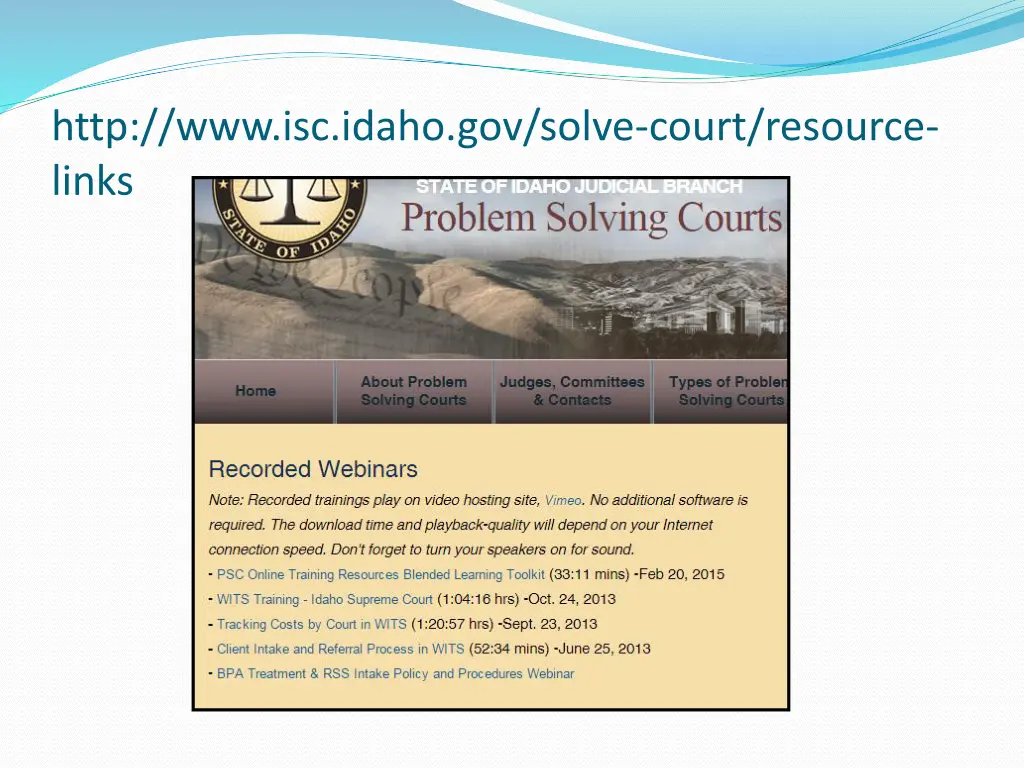 http www isc idaho gov solve court resource links