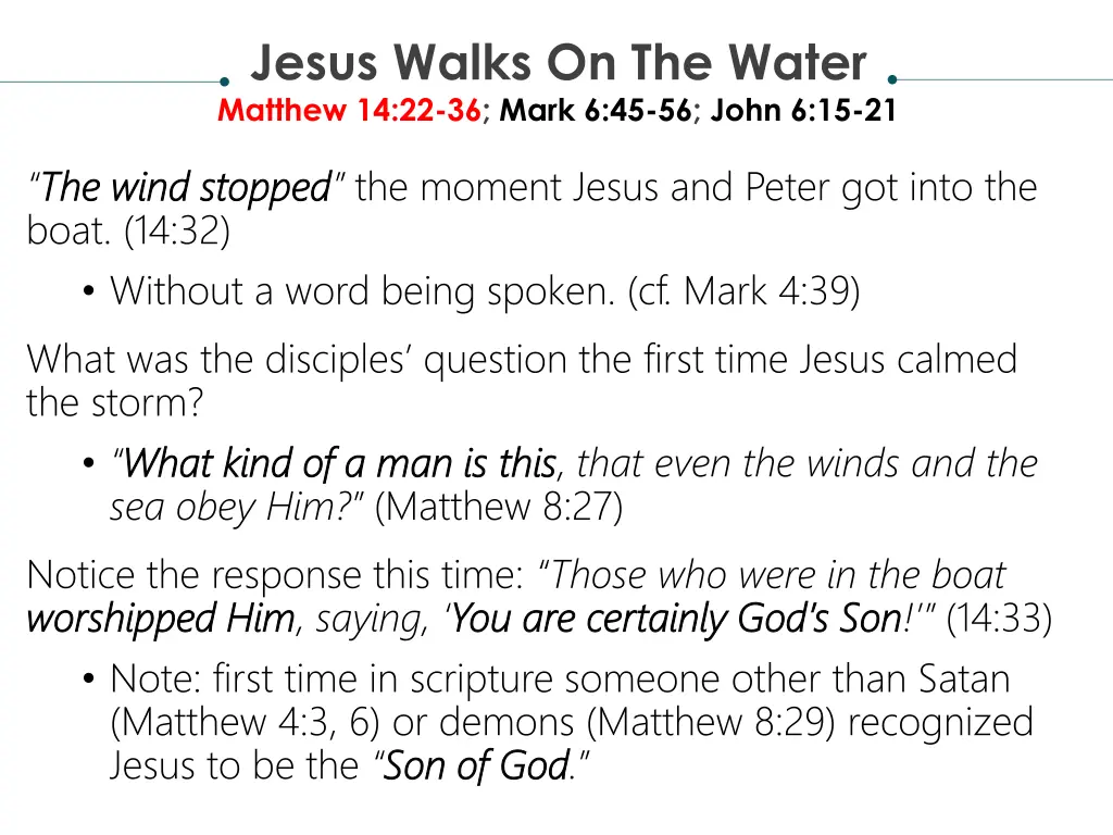 jesus walks on the water matthew 14 22 36 mark 6