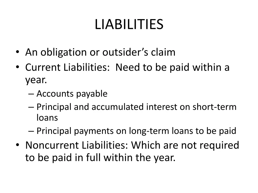 liabilities