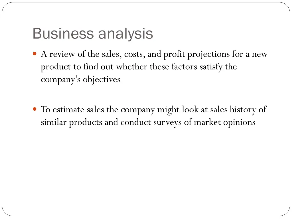 business analysis