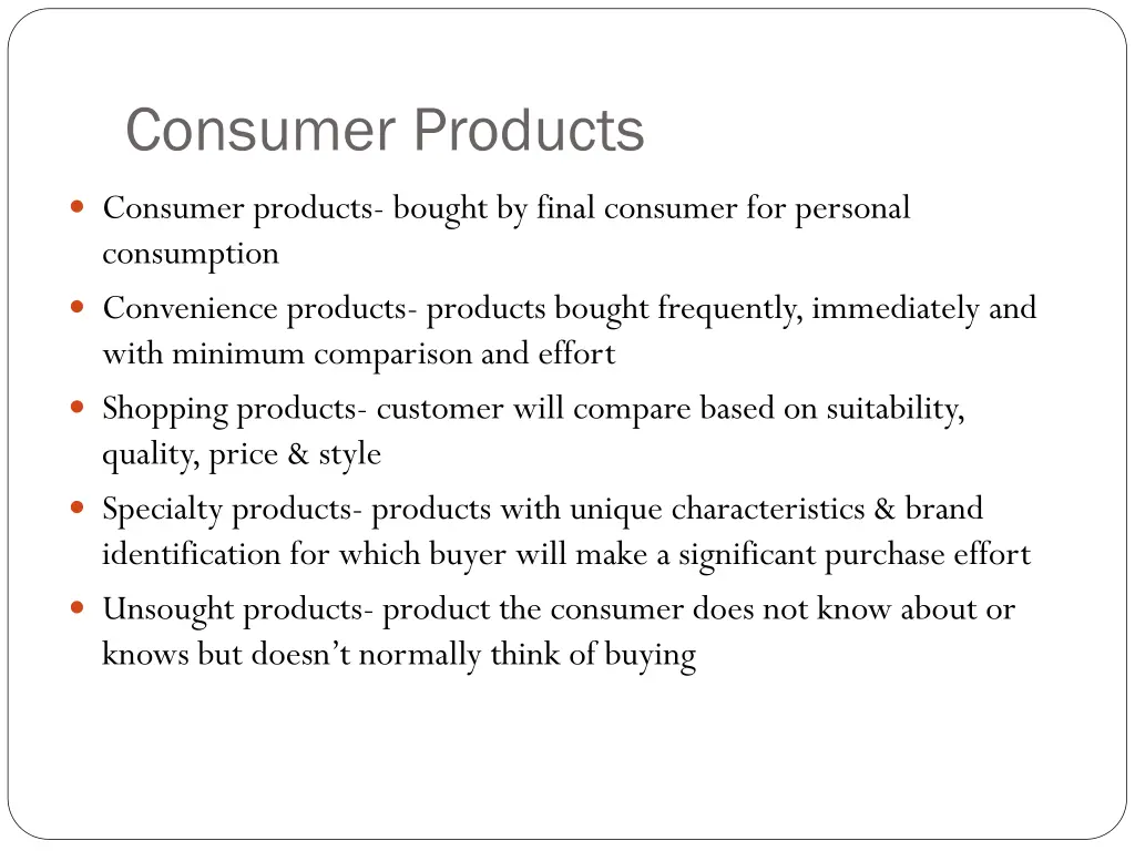 consumer products