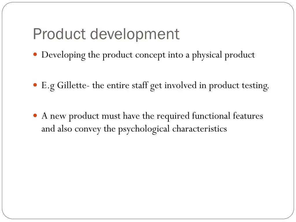 product development