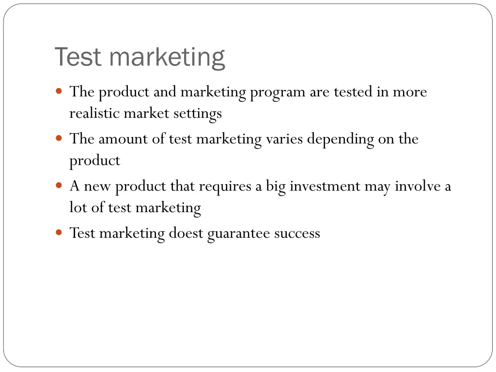 test marketing