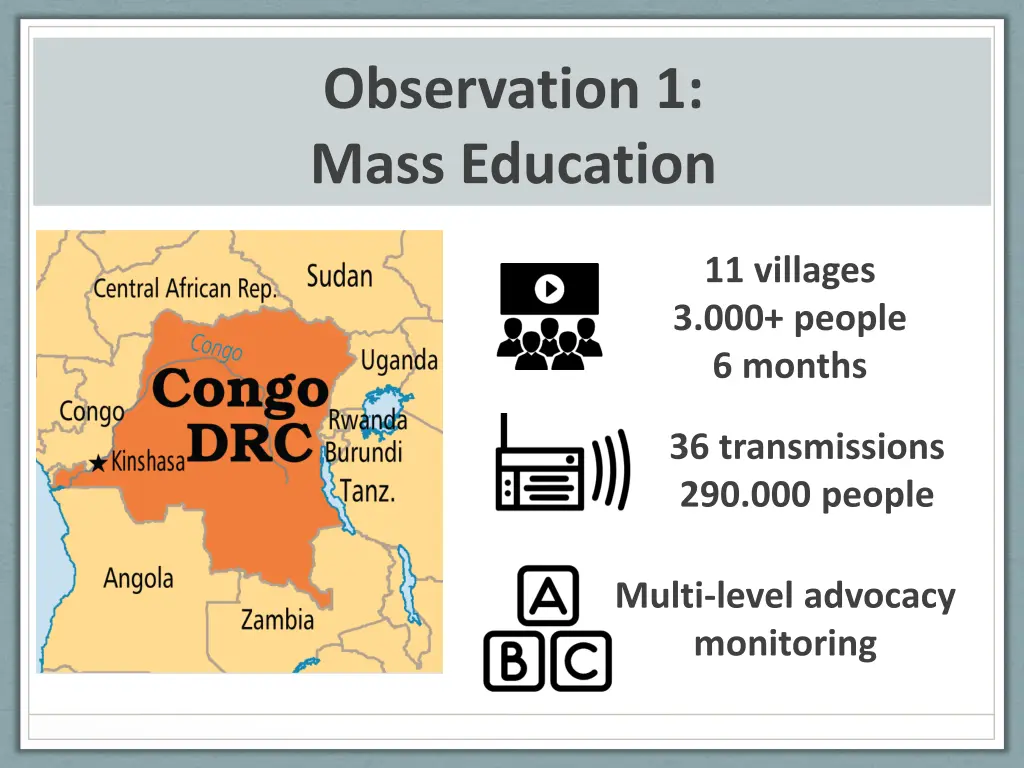 observation 1 mass education