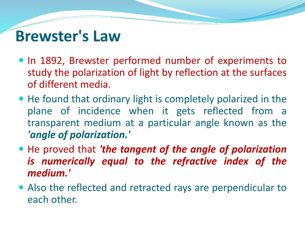 brewster s law