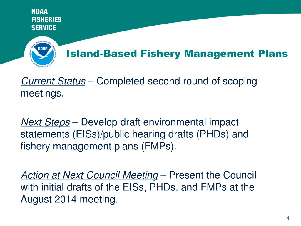 island based fishery management plans