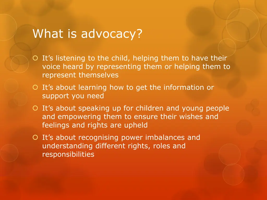 what is advocacy