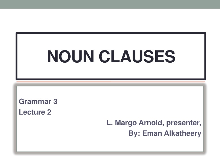 noun clauses