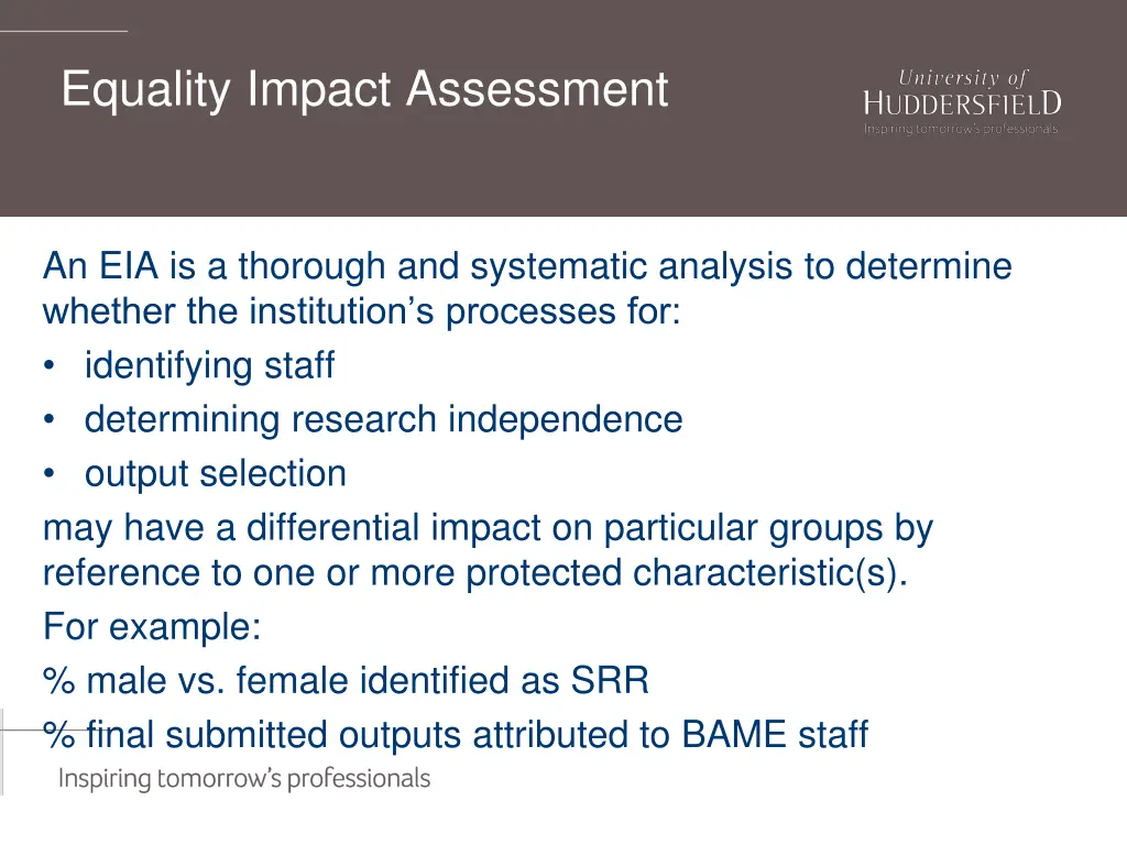 equality impact assessment