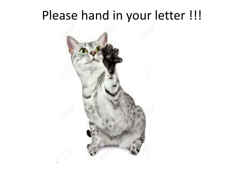 please hand in your letter