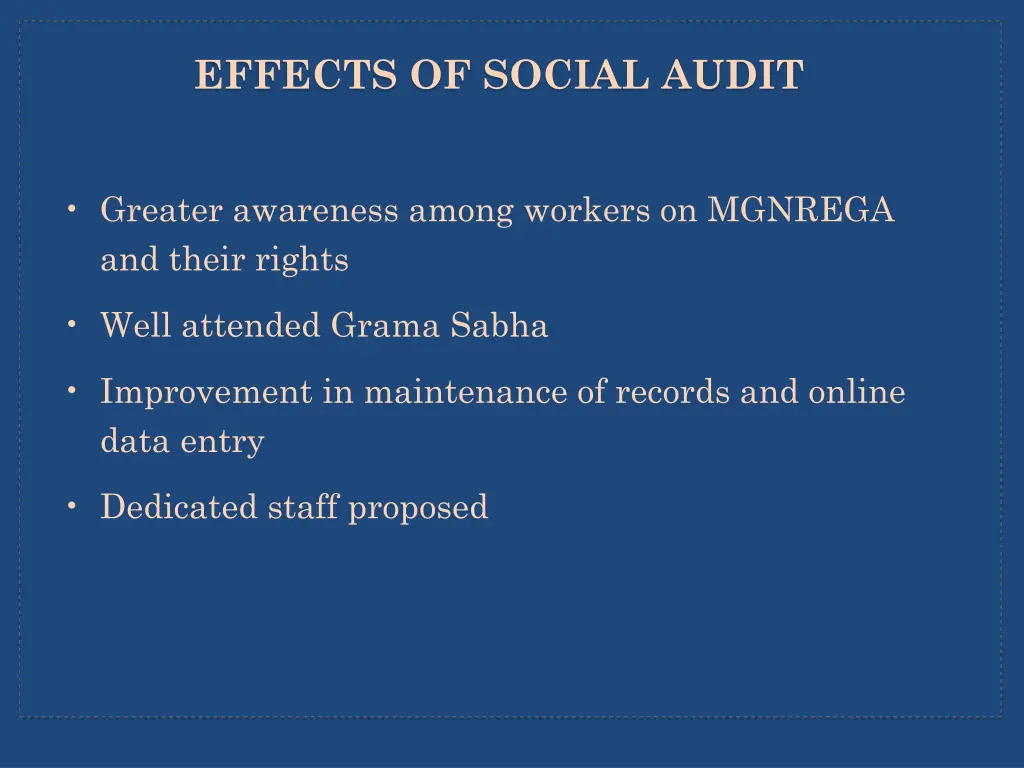 effects of social audit