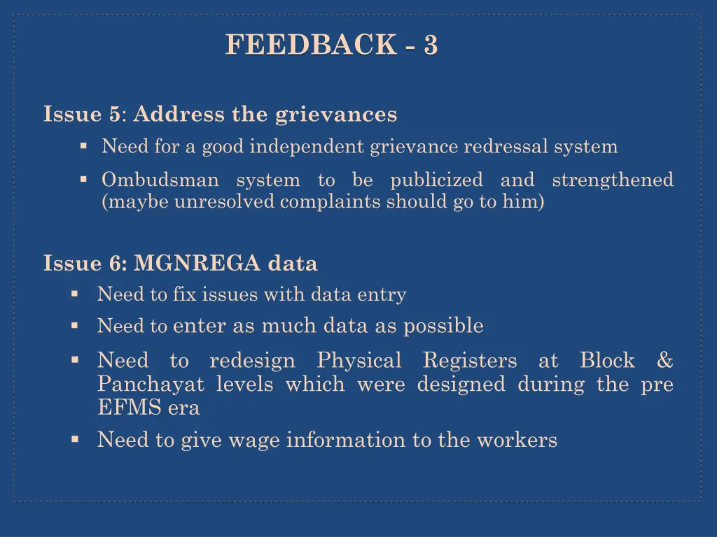 feedback 3