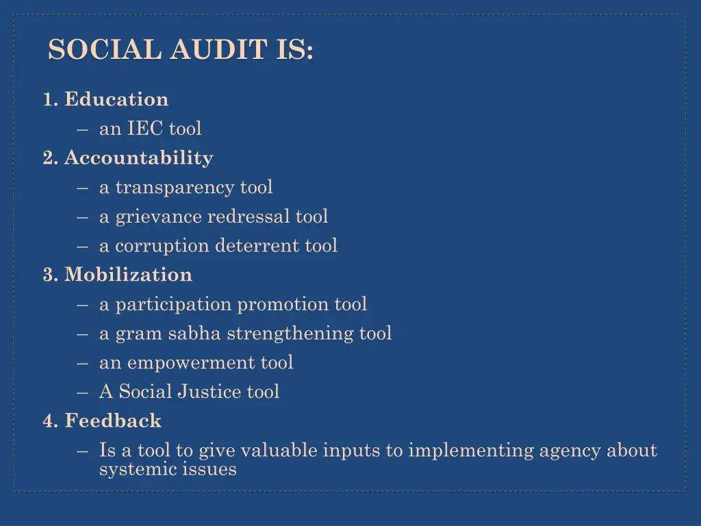 social audit is