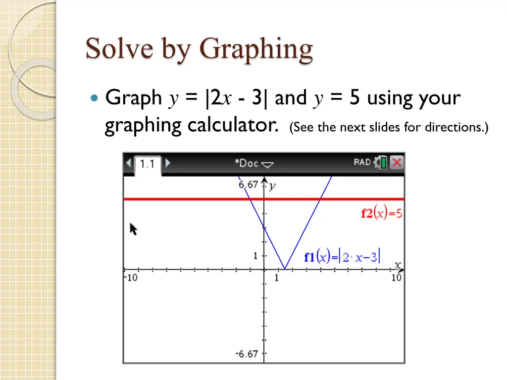 solve by graphing