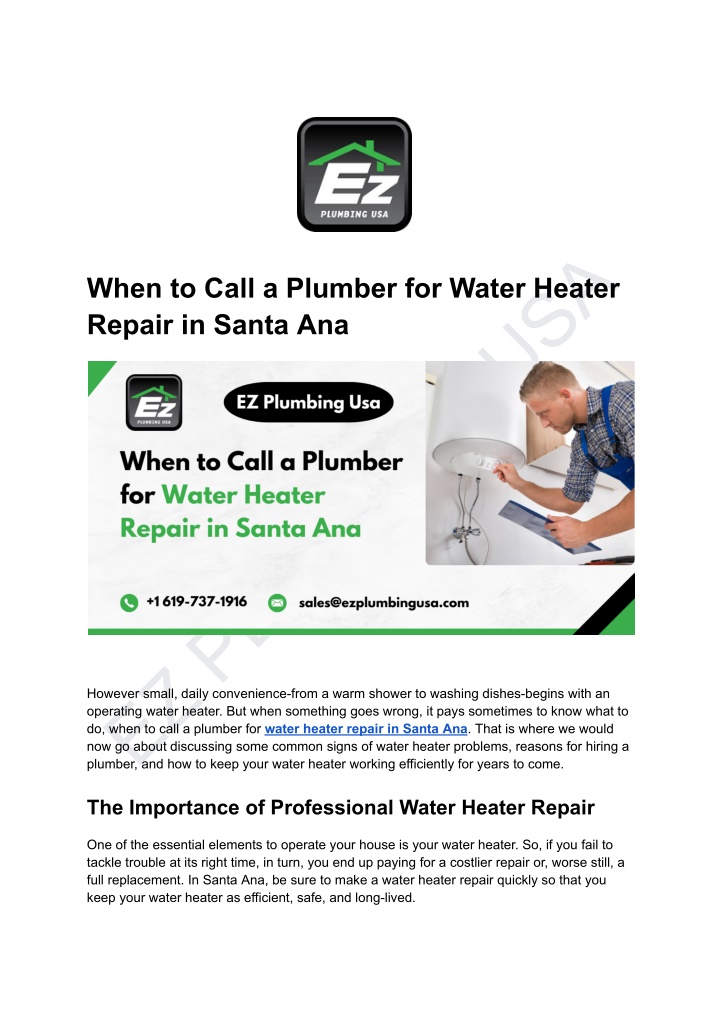 ez plumbing usa