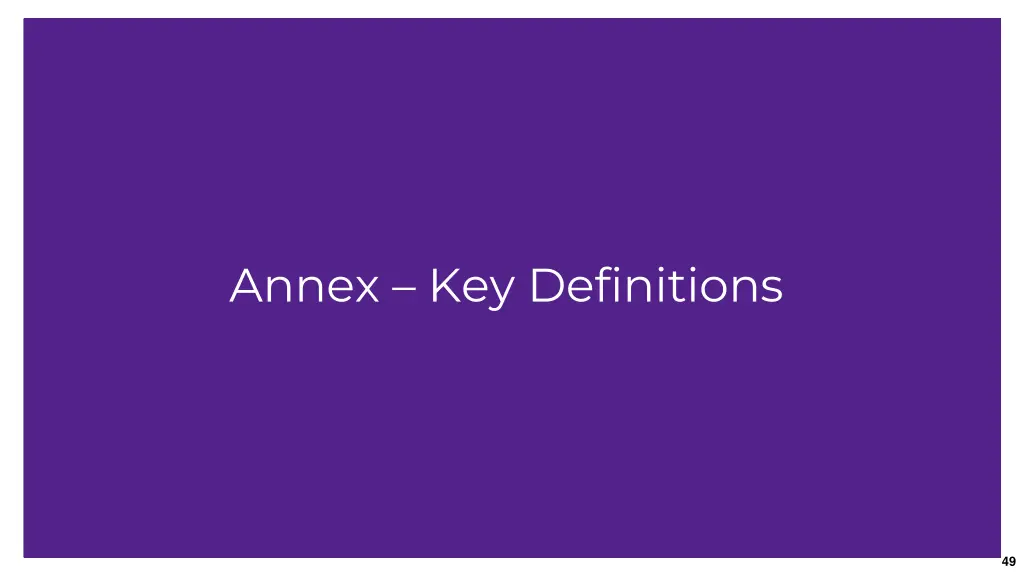 annex key definitions