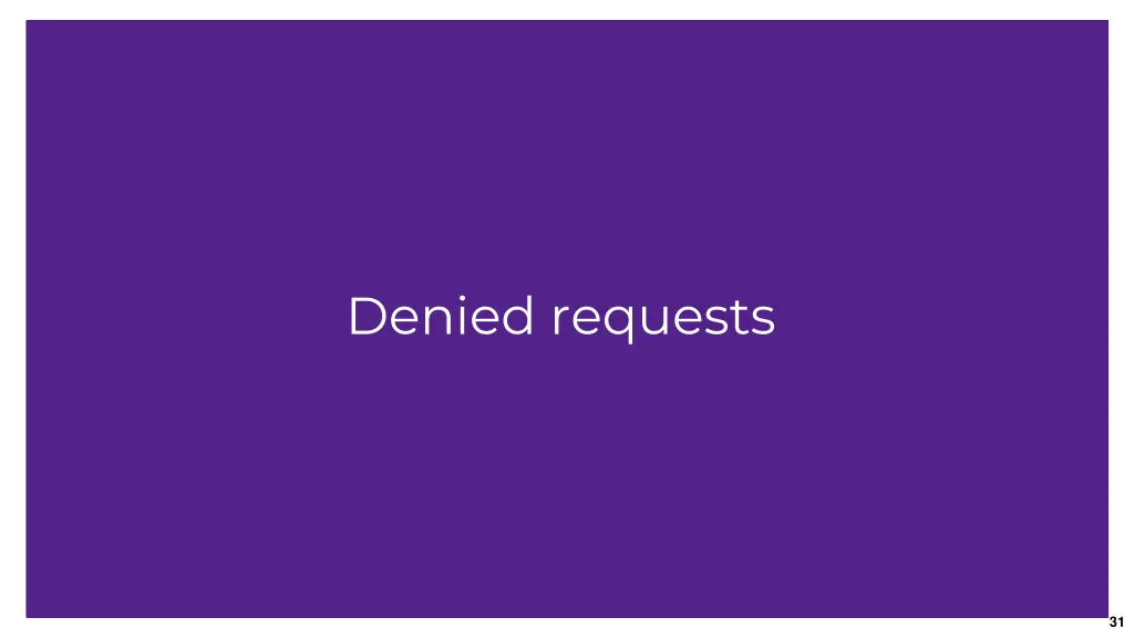 denied requests