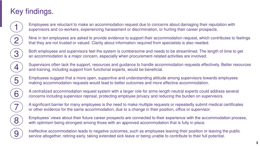 key findings