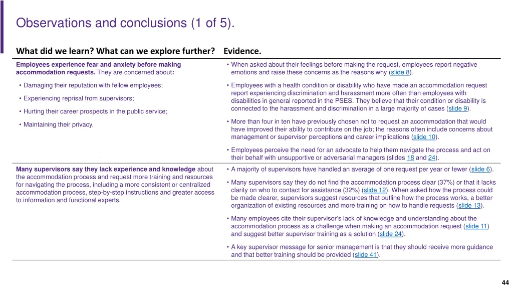 observations and conclusions 1 of 5