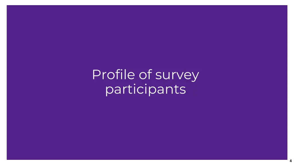 profile of survey participants