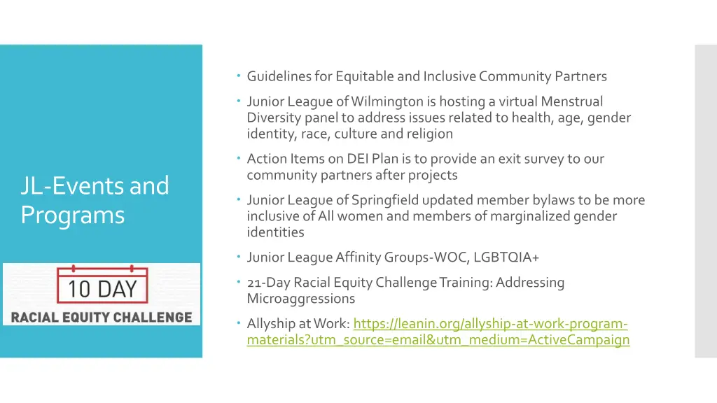 guidelines for equitable and inclusive community