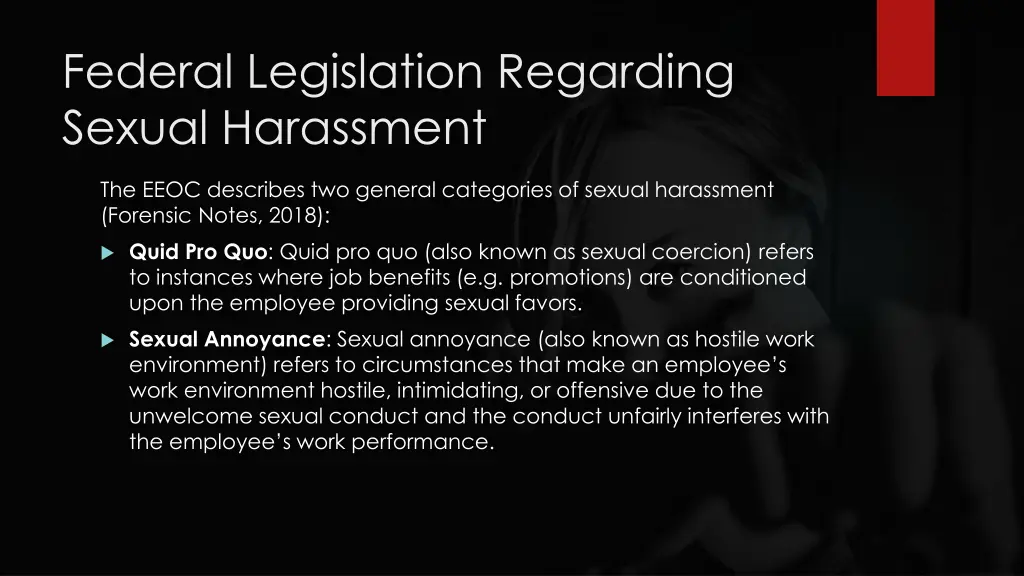 federal legislation regarding sexual harassment 2