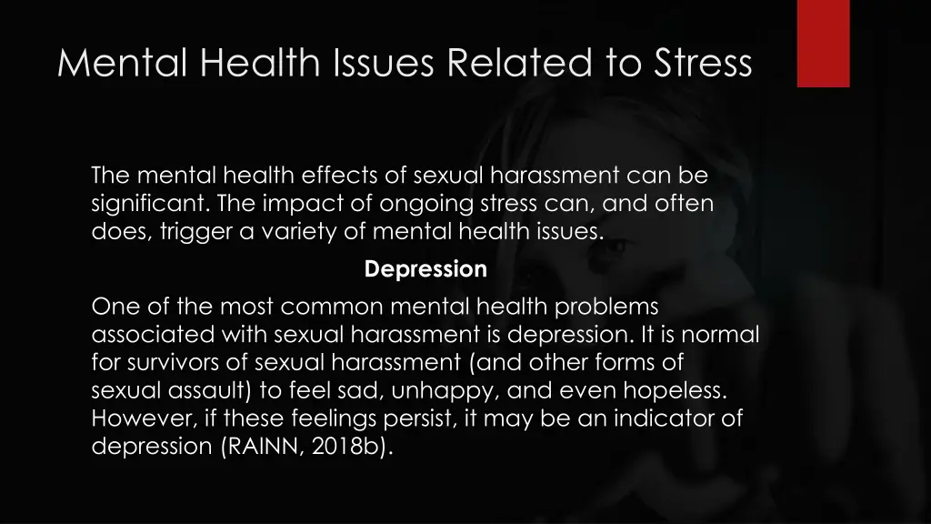 mental health issues related to stress