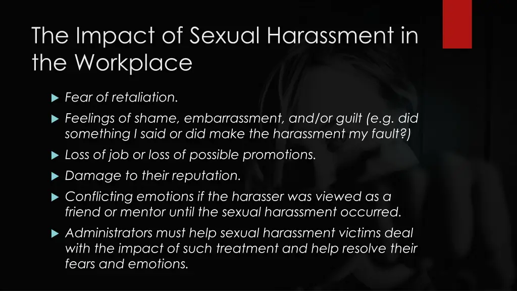 the impact of sexual harassment in the workplace 3