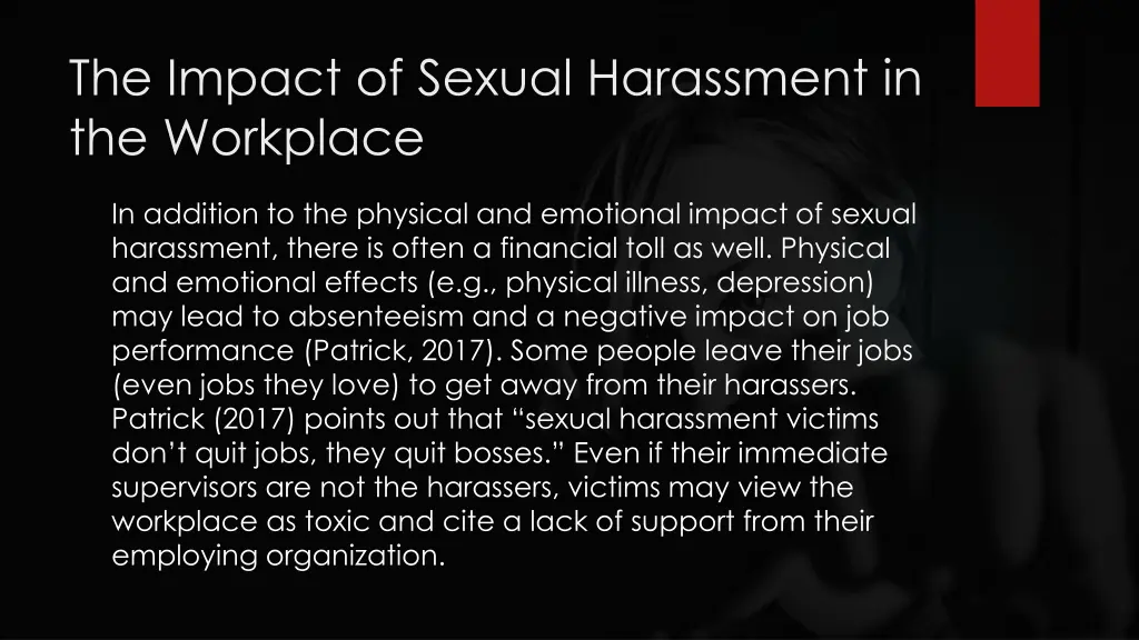 the impact of sexual harassment in the workplace 4