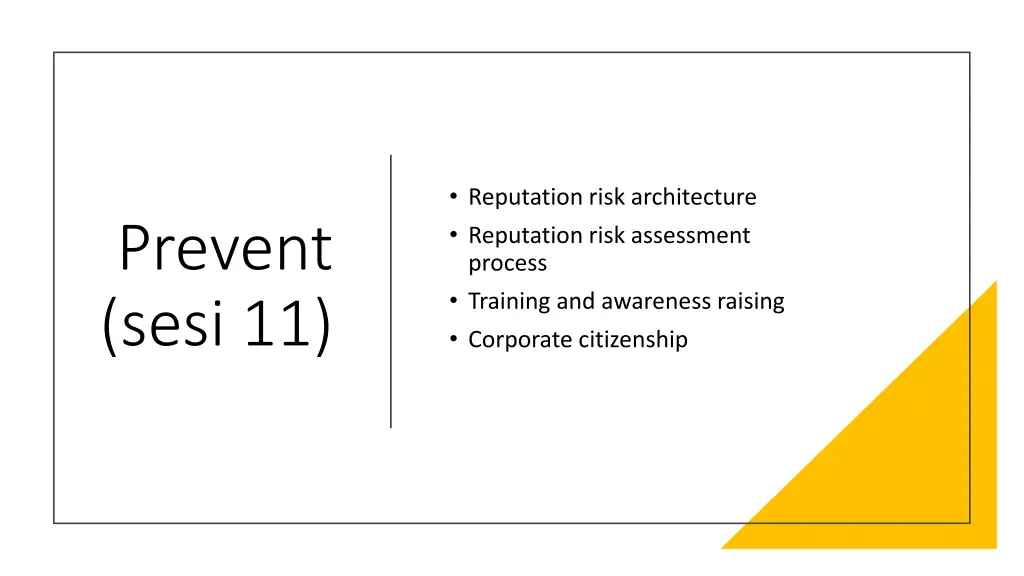 reputation risk architecture reputation risk