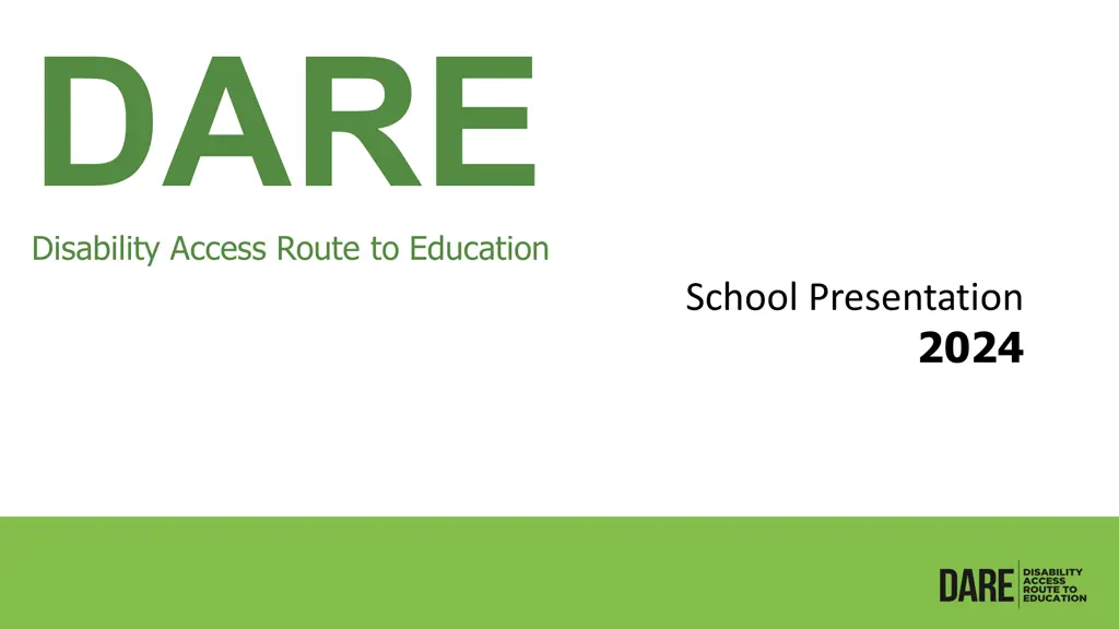 dare disability access route to education